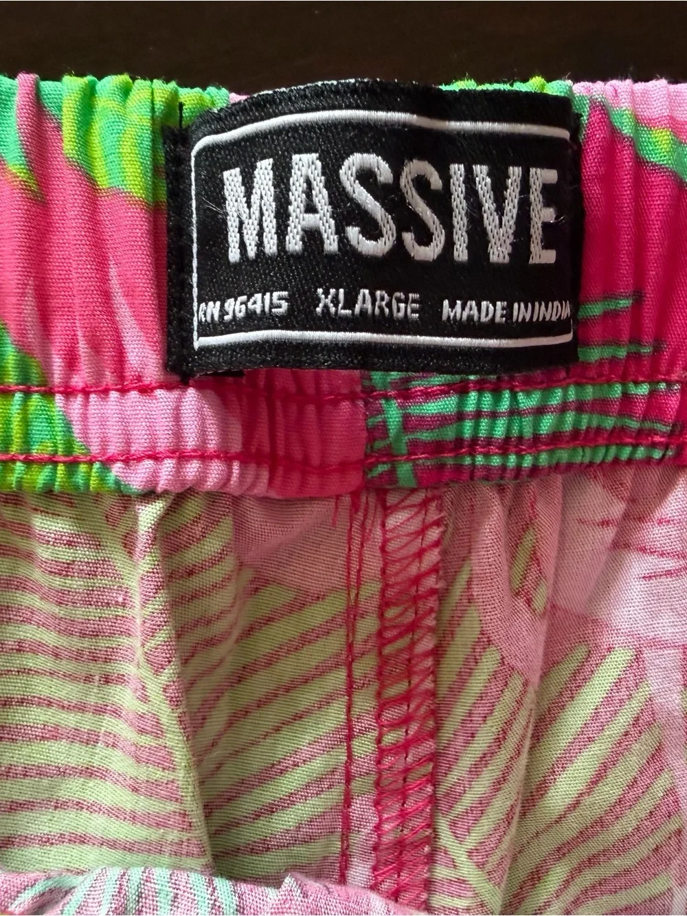 MASSIVE Tropical Flamingo Swim Shorts - Hot Pink & Neon Green XL